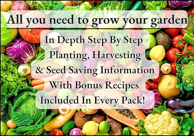 B&KM Farms 20,000+ Survival Seed Kit 5+ Year Supply. 30 Fruit & Vegetable Non-GMO Heirloom Seeds for Planting a Home Garden. Secure Emergency Weather-Proof Bucket