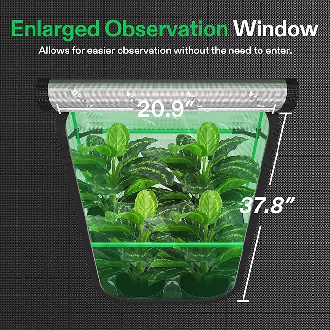 VIVOSUN P105 120"×60"×80" PRO Grow Tent, with Thick 1 inch Poles, Strengthened High Reflective Mylar Oxford Fabric, Extra Hanging Bars & High CFM Kit for Hydroponics Indoor Plant for VSFD6500×2