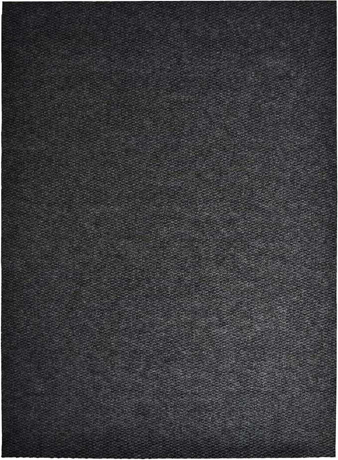 iCustomRug Spartan Weather Warrior Indoor/Outdoor Utility Berber Loop Carpet Runner with Non-Slip Thermoplastic Rubber Backing, 3ft X 4ft in Black