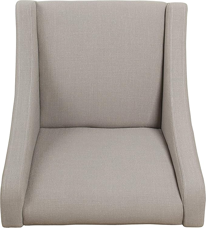 Homepop Home Decor | Upholstered Classic Swoop Arm Accent Chair | Accent Chairs for Living Room & Bedroom | Decorative Home Furniture, Sand Dune