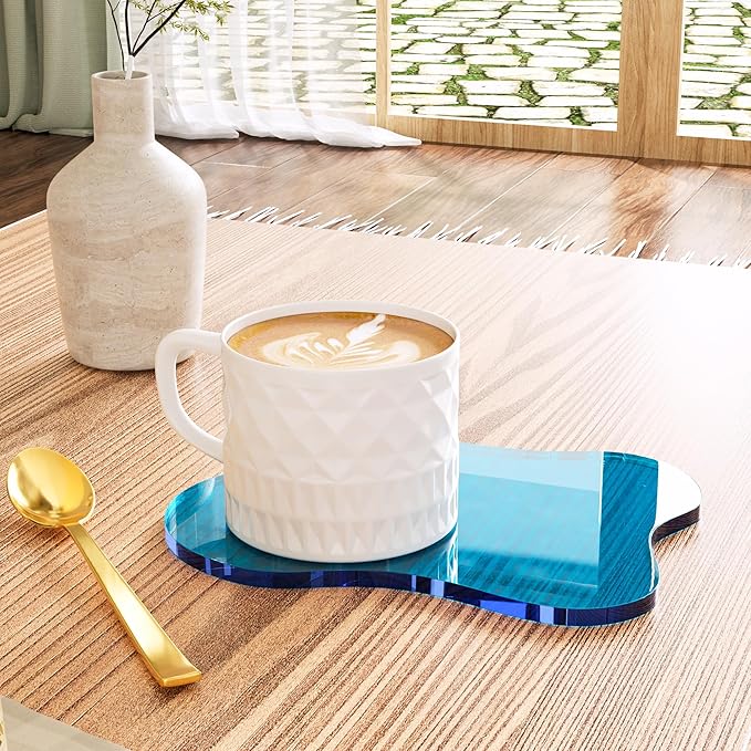Acrylic Coaster for Desk, Clear Bar Drink Coaster, Clear Cloud Shape Coffee Cup Coaster, Perfect for Tabletop Protection and Accessories Display.