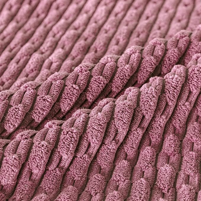 Set of 4 Pink Decorative Throw Pillow Covers 18x18 Inch Corduroy Pillow Covers for Bed Couch Sofa Living Room Soft Square Cushion Cases