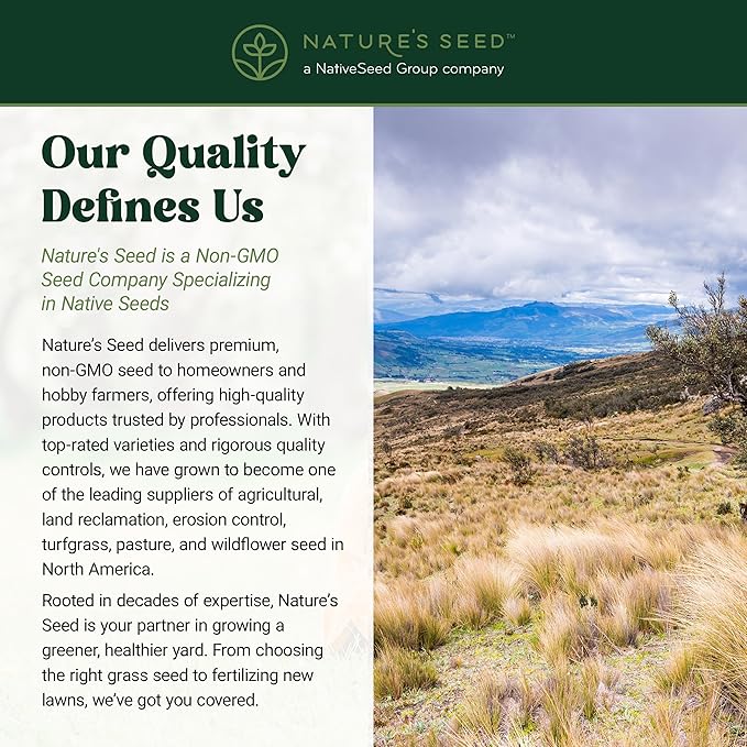 Nature’s Seed Sheep Fescue Grass Seed, Drought Tolerant, for Garden, Lawn, Yard, 5 Lbs