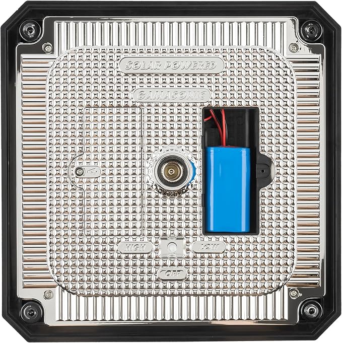 Gama Sonic Imperial II Bulb Solar Post Light, Black UV Protected Resin and Clear Lens, Outdoor Single Lamp with 3" Fitter for Lamp Posts or Pier Base and Warm White 2700K Light