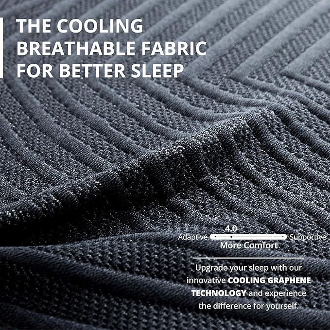 MLILY EGOHOME 14''Hybrid Queen Mattress,Memory Foam Pocket Spring Mattress with Cooling Cover,Bed in a Box,CertiPUR-US Certified,Targeted Support Pressure Relief,60''x80''x14'' Black