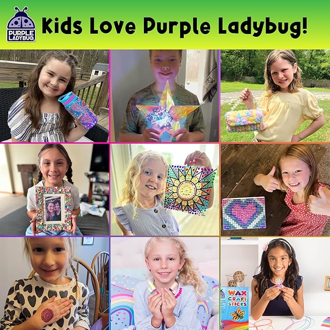 PURPLE LADYBUG Rainbow Holographic Scratch Art Mini Notes - 150 Sheets with Wooden Stylus, Classroom Must Have, Back to School Gift, School Essentials, Teen Girl Gifts