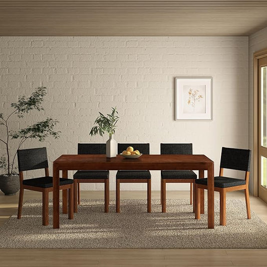 NTC Flow 71 Inch Modern Design, Rectangular Dinner Table for Dining Room, Living Room Furniture, Effortless Assembly, Dark Walnut