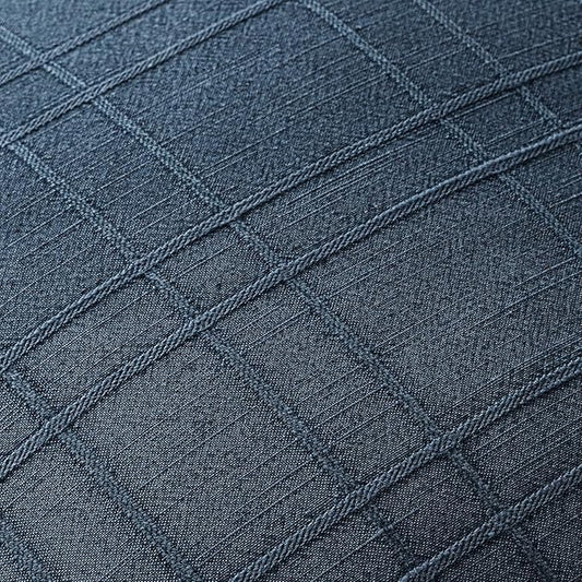 MIULEE Decorative Linen Check Euro Shams Throw Pillow Covers Neutral Farmhouse Vintage Pillow Covers 24x24 Set of 2 Boho Modern Home Decor for Sofa Couch Bedroom Cushion Deep Blue