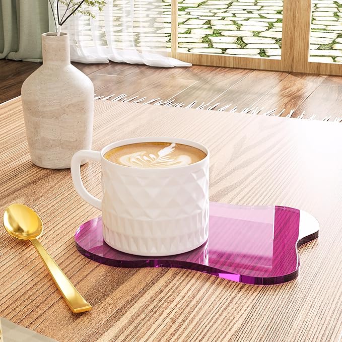 Acrylic Coaster Decorative Plates, Irregular Bar Drink Coaster,Perfect for Tabletop Protection and Accessories Display.