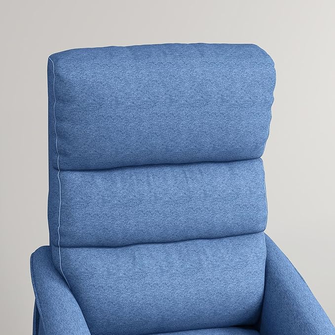 HOMCOM Power Lift Recliner Chair for Elderly, Easy Assembly, Fabric Lift Chair for Adults, Recliner Sofa with Remote Control, Side Pockets for Living Room, Blue