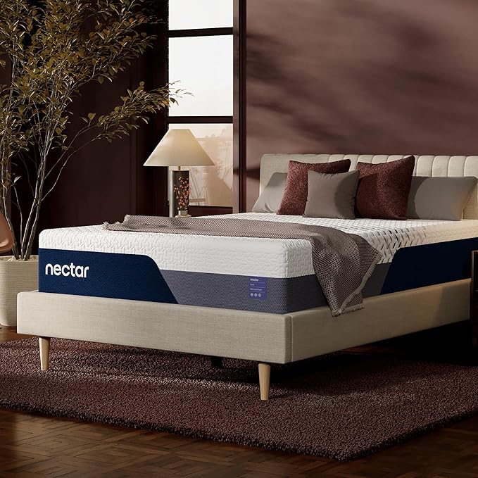 Nectar Luxe 14” Twin XL Mattress - Medium Firm - Contouring Memory Foam - Cooling Upgrade - 3” Pressure Relief Layer - Responsive Support - Mattress in a Box - 365-Night Trial & Forever Warranty