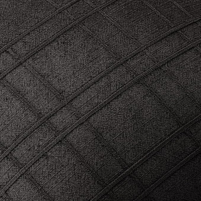 MIULEE Decorative Linen Check Throw Pillow Covers Neutral Farmhouse Vintage Pillow Covers 20x20 Set of 2 Boho Modern Home Decor for Sofa Couch Bedroom Cushion Black