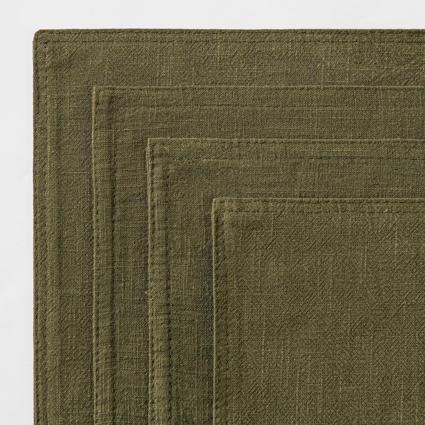 MIULEE Olive Green Linen Pillow Covers Pack of 4 Decorative Natural Solid Throw Pillow Covers Soft Accent Boho Farmhouse Couch Pillowcases Modern Home Decors for Living Room Bed Sofa 18x18 Inch