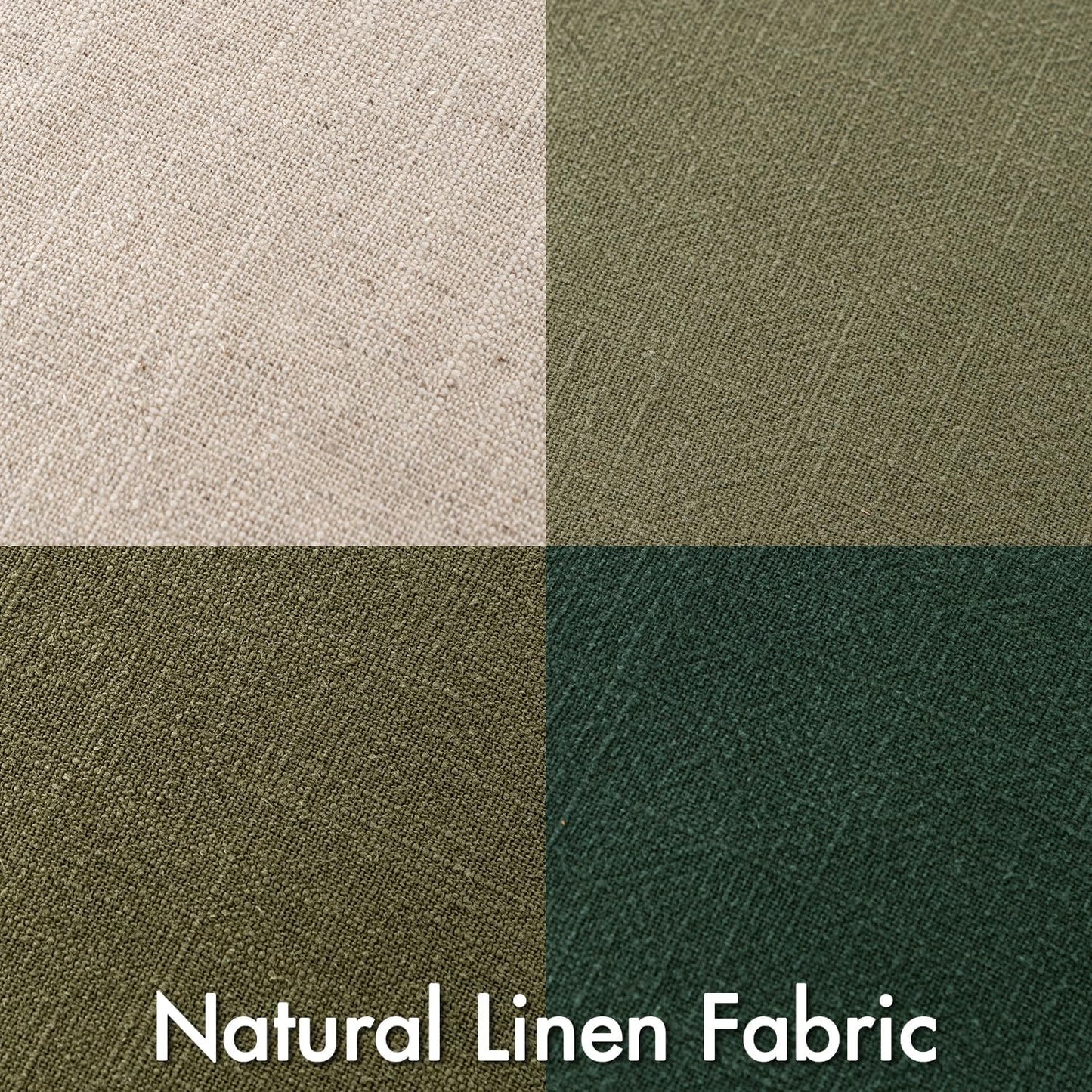 MIULEE Neutral Green Linen Pillow Covers Pack of 4 Christmas Decorative Nautral Throw Pillow Covers Soft Accent Boho Farmhouse Couch Pillowcases Modern Home Decors for Living Room Bed Sofa 24x24 Inch