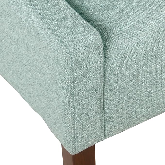 Homepop Home Decor | Upholstered Classic Swoop Arm Accent Chair | Accent Chairs for Living Room & Bedroom | Decorative Home Furniture, Aqua