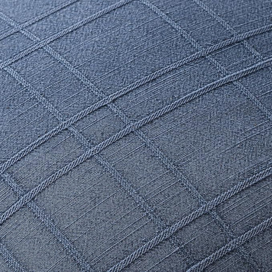 MIULEE Decorative Linen Check Throw Pillow Covers Neutral Farmhouse Vintage Pillow Covers 18x18 Set of 2 Boho Modern Home Decor for Sofa Couch Bedroom Cushion Blue