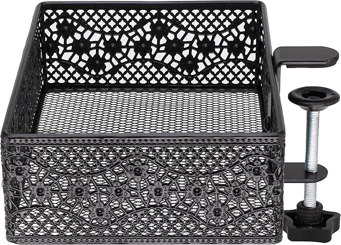 Clip-on Drawer organizers,desk organizer,can be clipped around the table to store small items (black)