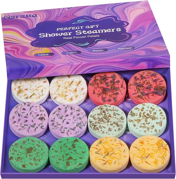 Shower Steamers Aromatherapy Birthday Gifts for Women-12 Pack Mothers Day Gifts,Gifts for Grandma,Wife,Mothers,Stress Relief and Relaxation Gifts for Women and Men,Created Your Own Home SPA