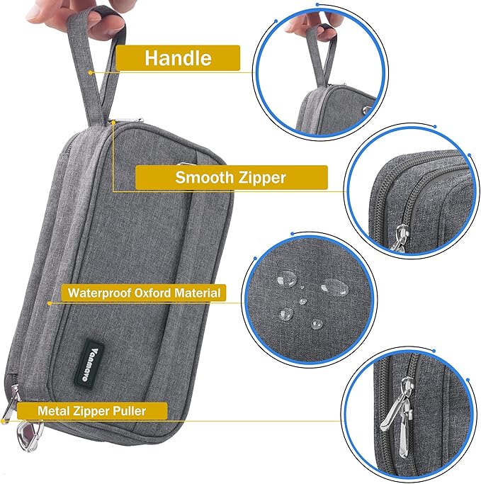 Pencil Case Big Capacity Pen Pouch Large Storage Holder Marker Pen Bag Durable 3 Compartment School Office Desk Organizer Portable Cute Zipper Stationery for Kids Teen Student Boys Girls Adults