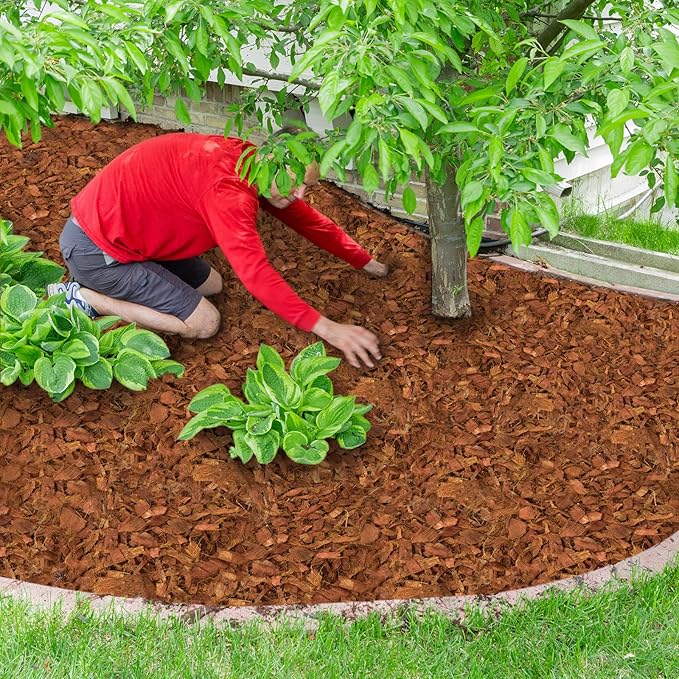 Halatool 2 Pcs Coco Husk Chips for Plants - 2.2 LB 100% Organic Coconut Coir Chips with Low EC and pH Balanced, Compressed Coco Substrate Growing Mulch Medium for Landscaping, Herbs, Plants, Flowers