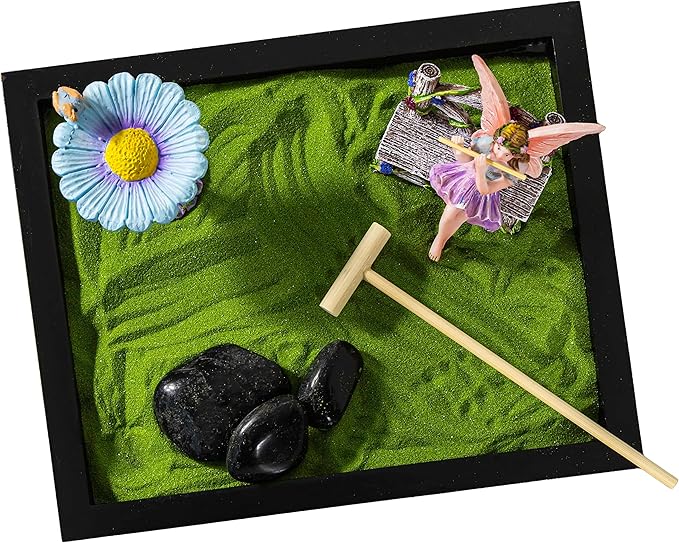 Desktop Fairy Garden - Zen Decor for Desk - Fairy Garden Set - Theme Accessories - Gift