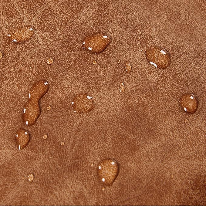 Yaheetech Bart Stools Set of 4, PU Leather Adjustable Barstools with Armrest, Counter Height Stool Chairs with Thickened Seat Cushion for Kitchen Island, Retro Brown