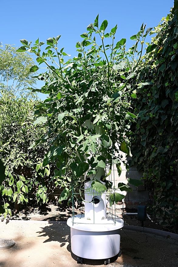 GX Hydroponic Tower | Vertical Planter Tower | Hydroponics Growing System Kit | Food Grade with 24 Net Pots (Without Lights)