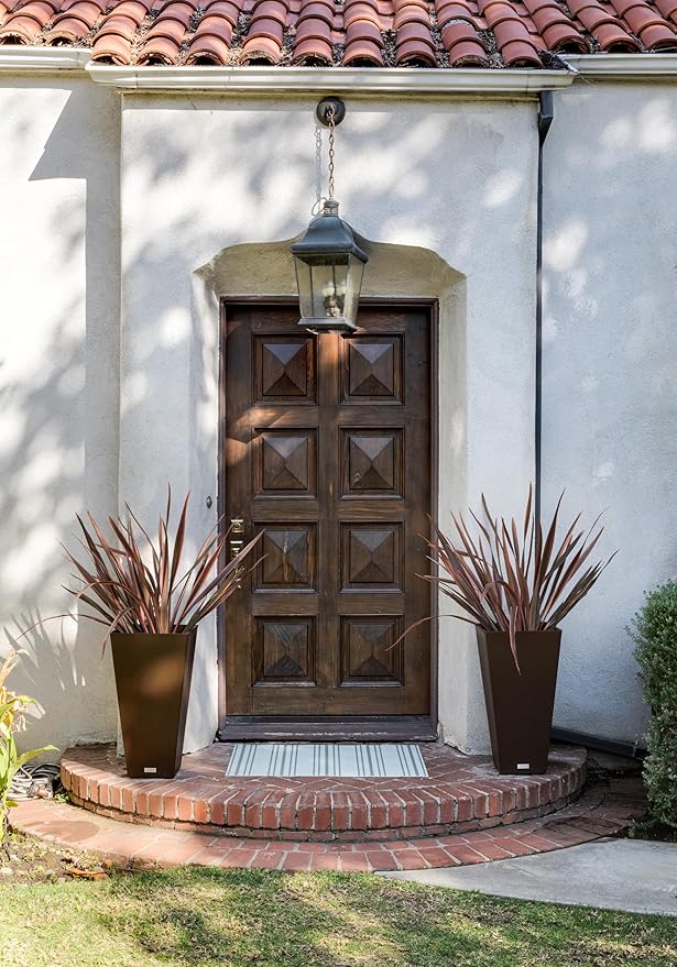 Veradek V-Resin Indoor/Outdoor Taper Planter (26 inch, Espresso)