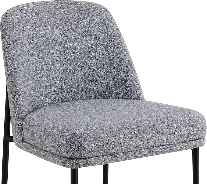 CHITA Counter Height Bar Stools Set of 2, FSC Certified Metal Barstools for Kitchen Island, 27" H Seat Height, Fabric, Grey (Multi-Colored)