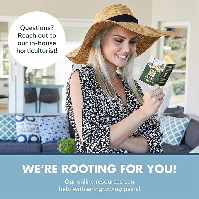 Indoor Herb Garden Starter Kit - Heirloom, Non-GMO Herb Seeds - Basil Thyme Parsley Cilantro Seed, Potting Soil, Pots, Scissors - DIY Grow Kits for Growing Herbs Indoors, Kitchen, Balcony, Window Sill