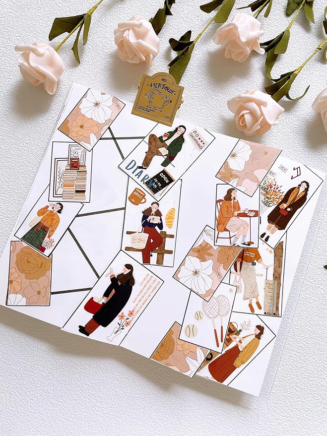 WT Pre-Cut Planner's Day 2 Washi Tape, Single Roll, Original Designs, Decorative Masking Tape for Journals, Planners, Scrapbooking, DIY Paper Projects