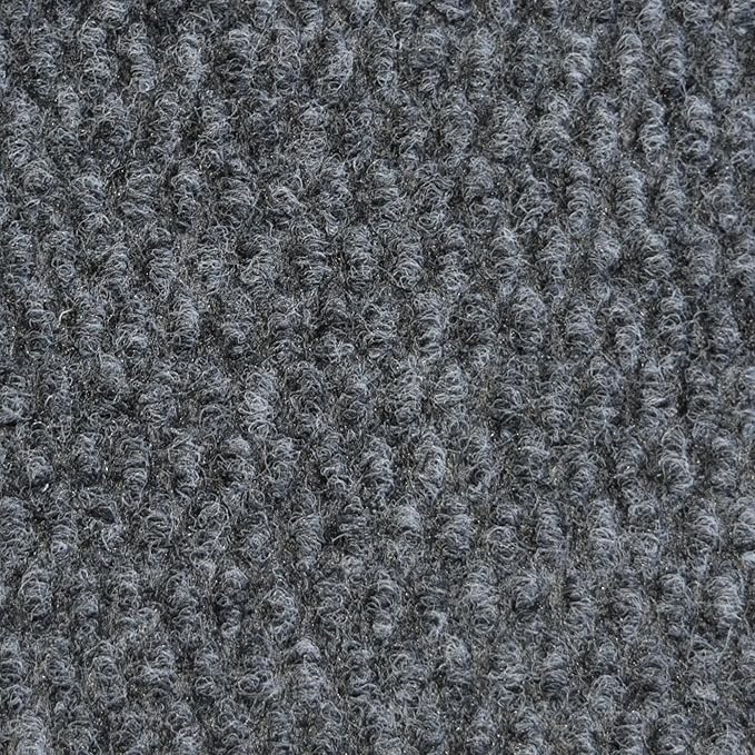 iCustomRug Spartan Weather Warrior Indoor/Outdoor Utility Berber Loop Carpet Runner with Non-Slip Thermoplastic Rubber Backing, 4ft X82ft in Charcoal