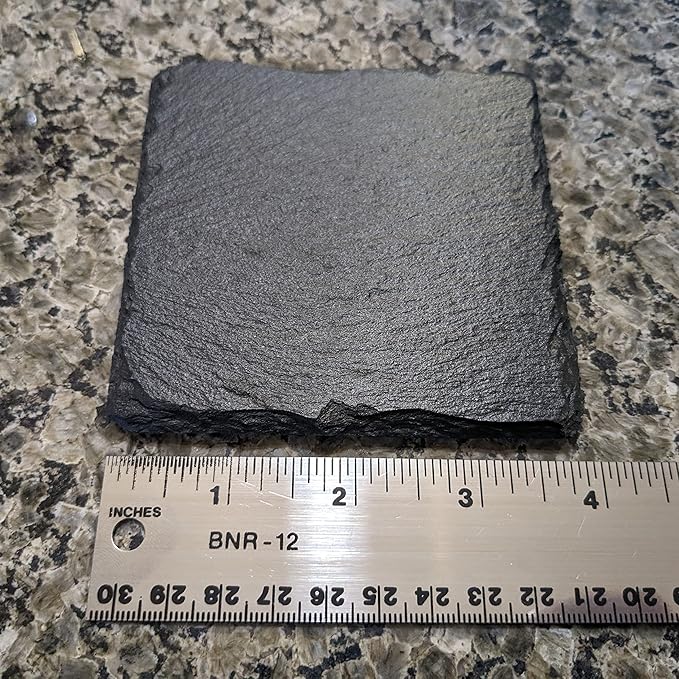 Mountain Majesty Slate Coasters with Stunning Mountain Scene Design - Perfect for Home and Office Decor and Protection of Surfaces, Available in Square or Round Coasters - Square Slate - Set of 8