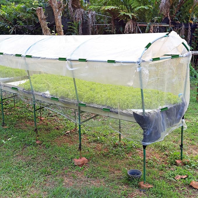 Jetec 128 Pieces PVC Pipe Clips Covers 2.4 Inches Long Greenhouse Clamps for Netting for Greenhouses Garden Shelters Bird Protection(For 1/2 Inch PVC Pipe,Green)