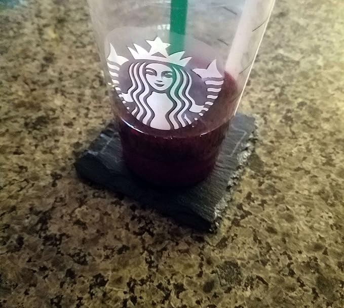 Mountain Majesty Slate Coasters with Stunning Mountain Scene Design - Perfect for Home and Office Decor and Protection of Surfaces, Available in Square or Round Coasters - Square Slate - Set of 8