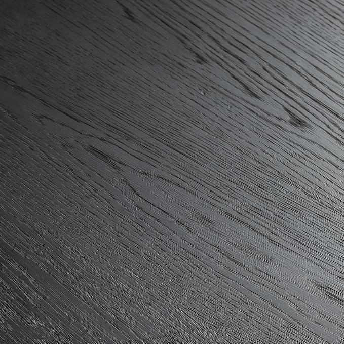 Casaphoria 79" Dining Table for 6, Wood Kitchen Table with Scratch-Resistant Top & V-Shaped Base, Modern Farmhouse Oval Dining Table for Living Room, Kitchen, Easy Assembly, Black