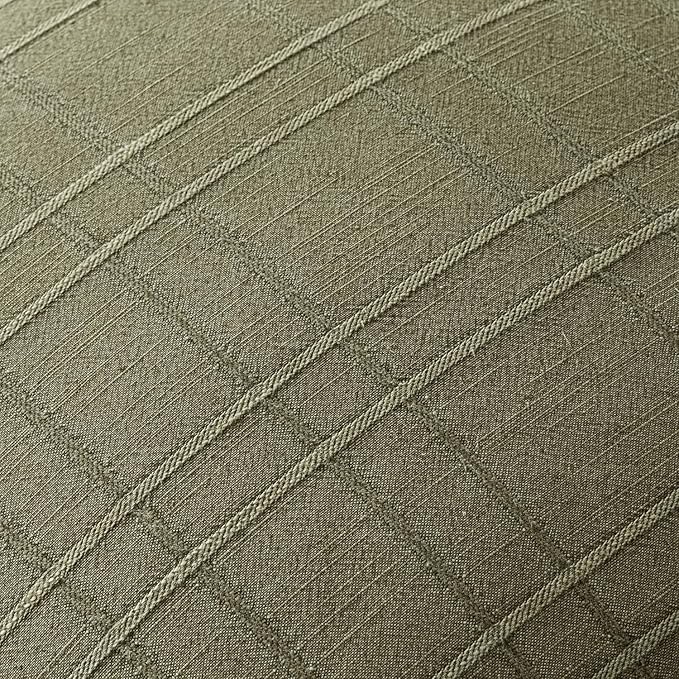 MIULEE Decorative Linen Check Euro Shams Throw Pillow Covers Neutral Farmhouse Vintage Pillow Covers 24x24 Set of 2 Boho Modern Home Decor for Sofa Couch Bedroom Cushion Sage Green