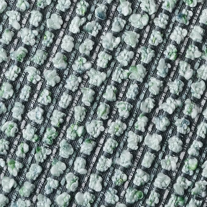 Striped Throw Pillow Covers 16x16 Set of 2 Green Textured Boucle Chic Morden Boho Accent Farmhouse Square Decorative Couch Pillow Covers for Home Decor Bed Sofa Living Room