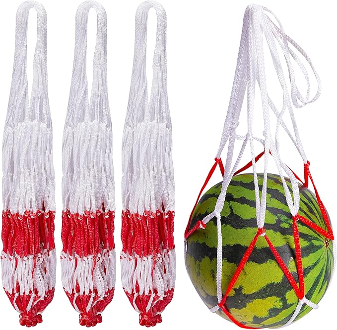 Iceyyyy 30 Packs Watermelon Hammock Mesh Bags-2 Colors Melon Hanging Net Bag-Heavy Duty Trellis Hammock Net for Watermelon,Pumpkin and Cantaloupe