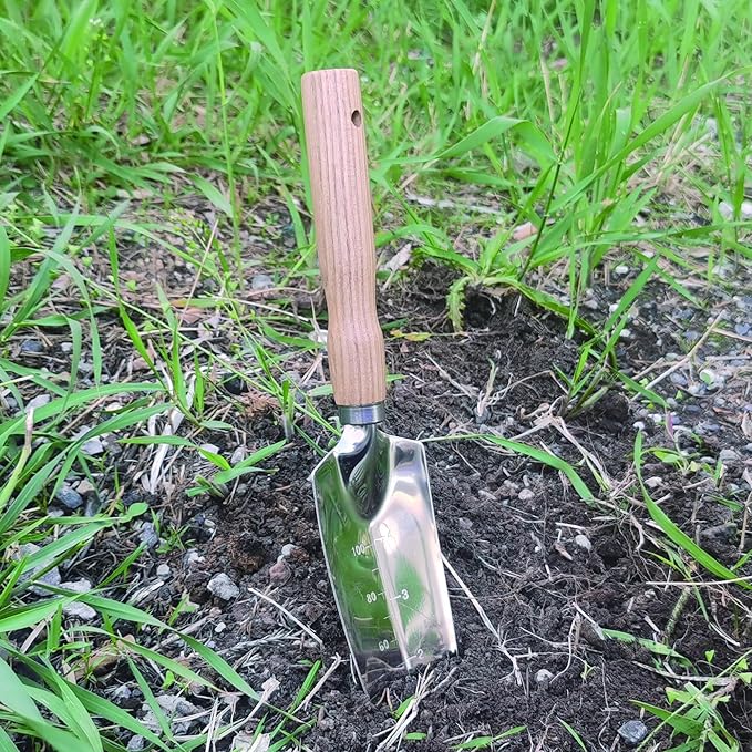 Garden Tools Set, 12 Piece Stainless Steel Hand Tool Kit with Wooden Handle, Heavy Duty Gardening Tools Include Trowel, Spade Shovel, Cultivator, Rake, Shears, Weeder, Gloves with Tool Bag