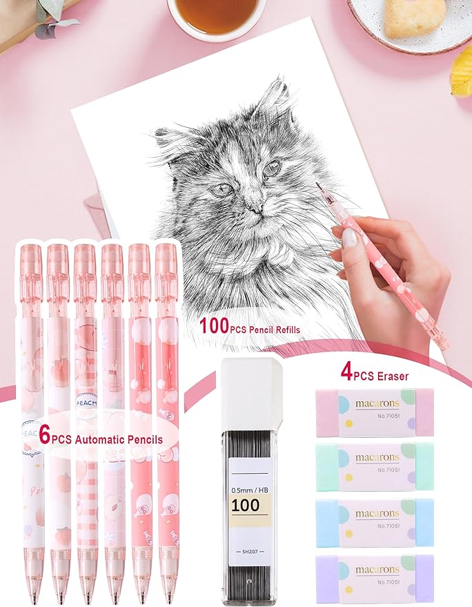 Pink Aesthetic School Supplies Set with 57Pcs Contains all the Daily Use Essentials Stationary for Students In the College