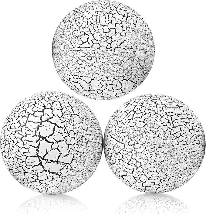 Decorative Orbs for Bowls and Vases, Set of 3, 4 inches, Coffee Table Decor Balls, Table Centerpiece Decorations