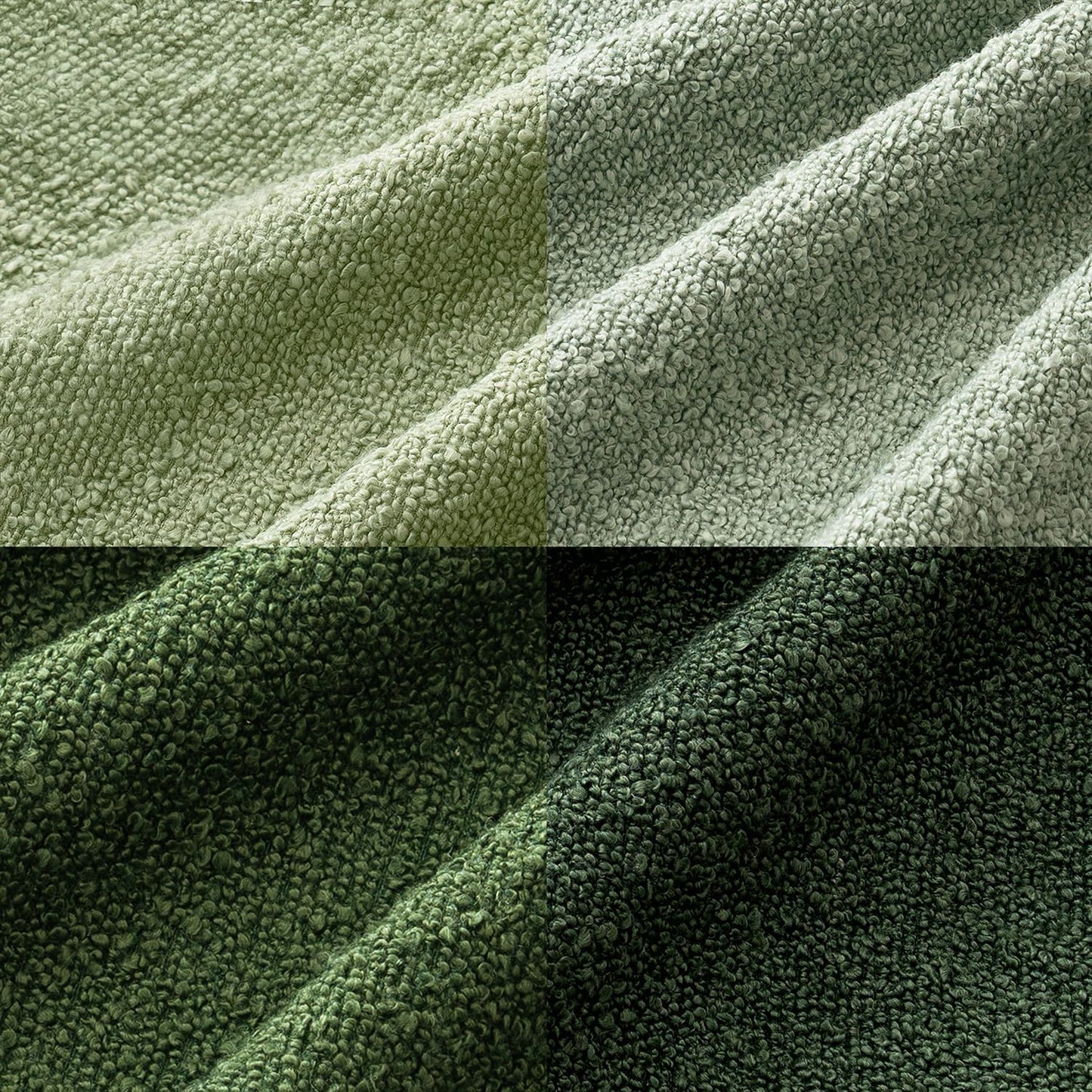 MIULEE Pack of 4 Christmas Decorative Sage Green Textured Boucle Throw Pillow Covers 20x20 Inch Forest Green Accent Solid Pillow Cases Soft Couch Cushion for Modern Farmhouse Boho Bed Room Home Decor