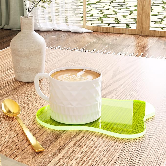 Acrylic Coaster for Desk, Clear Bar Drink Coaster, Clear Cloud Shape Coffee Cup Coaster, Perfect for Tabletop Protection and Accessories Display.