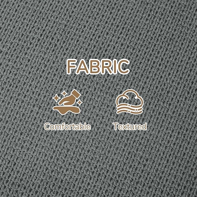 Peace nest Comfy Accent Chair Modern Living Room Bedroom Armchair with Mental Frame Comfortable Shredded Foam Cushion for Balcony Lounge Reading Meeting Room Dark Grey