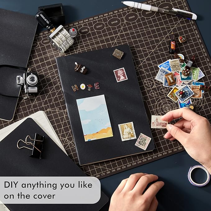 feela 36 Pack Soft Cover Journal Bulk, Lined Blank Travel Journal for Women Men Writing, Notebooks College Ruled for Work, Note Taking Notebook School Business Supplies, 8.2” x 5.5”, A5, Black