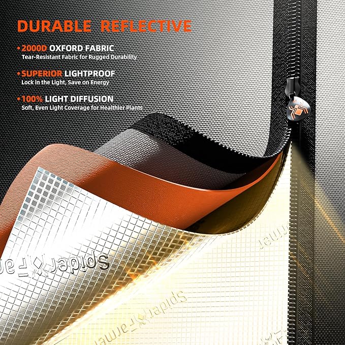 Spider Farmer Small Grow Tent for Seed Starting, 24"x24"x31", with Roll-up Door, Observation Window, Removable Floor Tray, 2000D Thicken Mylar Canvas for Propagation, Germination, Cloning