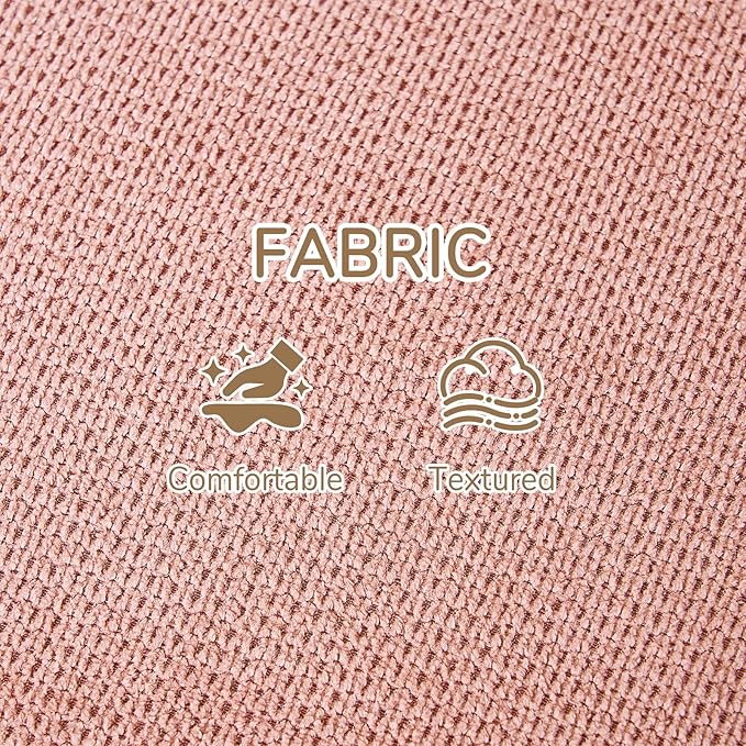 Peace nest Comfy Accent Chair Modern Living Room Bedroom Armchair with Mental Frame Comfortable Shredded Foam Cushion for Balcony Lounge Reading Meeting Room Pink