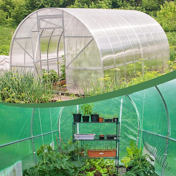 40-Pack Greenhouse Spring Wire & Lock Channel Kit | 3.28-Foot PVC-Coated Wires & Aluminum Channels | Poly Film/Shade Cloth Attachment System | Includes 100 Self Tapping Screws