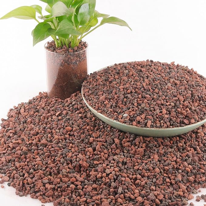 7lb Mix Lava Rocks for Landscaping - Horticultural Volcanic Rock Gravel for Drainage, Succulents, Bonsai, Vase Fillers, Terrarium Plants, Top Dressing